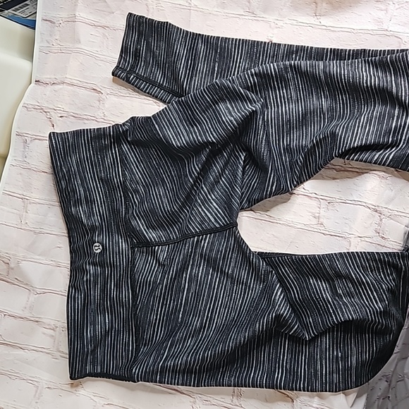 Lululemon Wunder Under Pant Leggings III Blurry Belle Battleship Black Size 6 - Picture 9 of 9